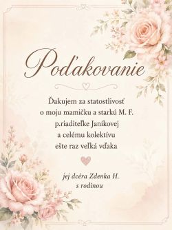 Poďakovanie